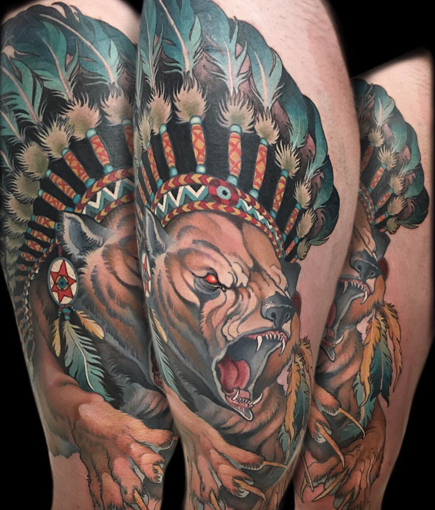 Teresa Sharpe bear tattoo