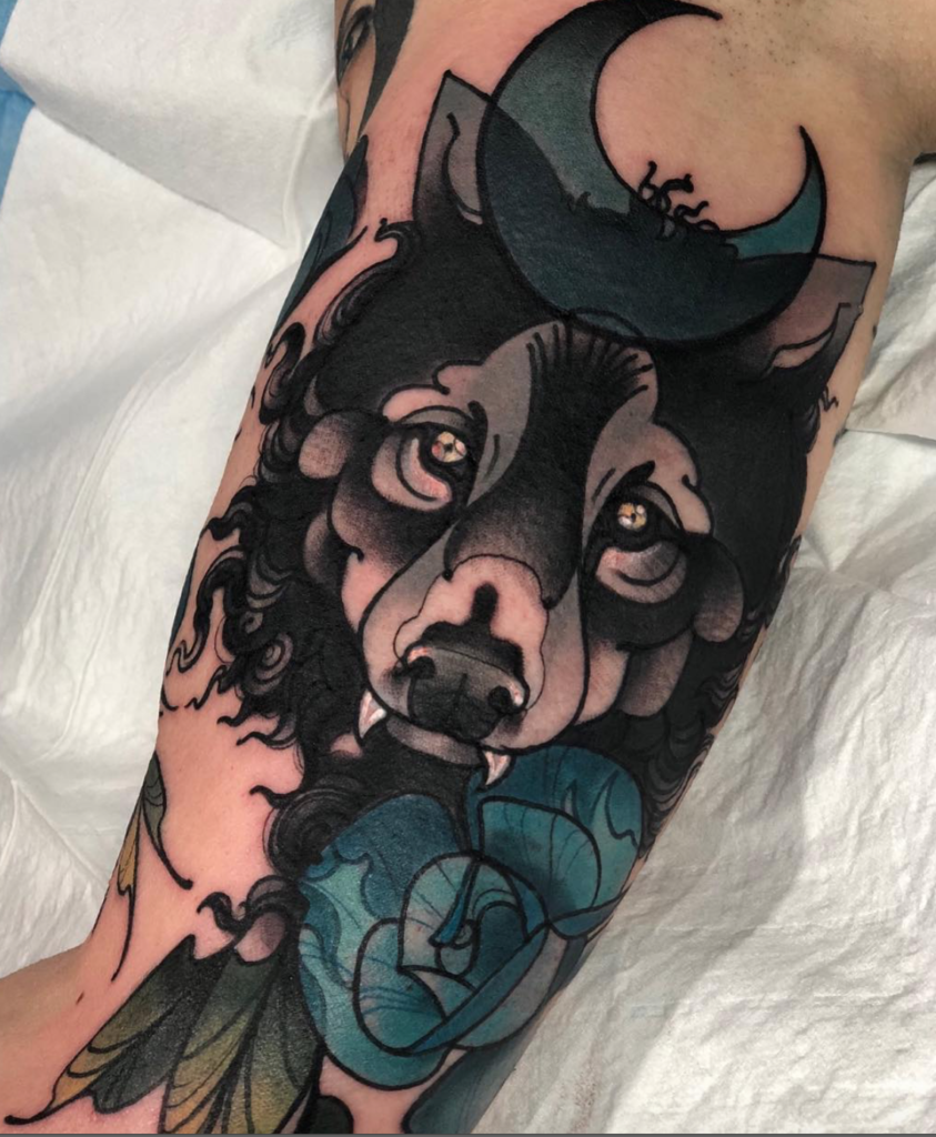 Gia Rose Wolf Tattoo