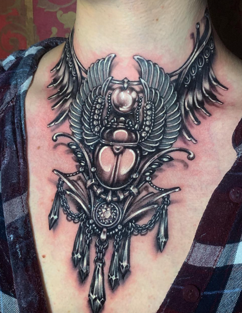 Ryan Ashley chest Tattoo