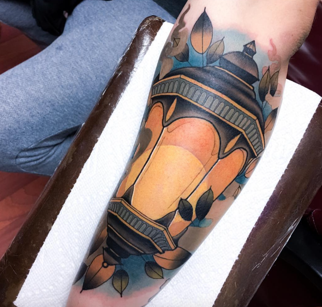 Carolyn Elaine lantern tattoo