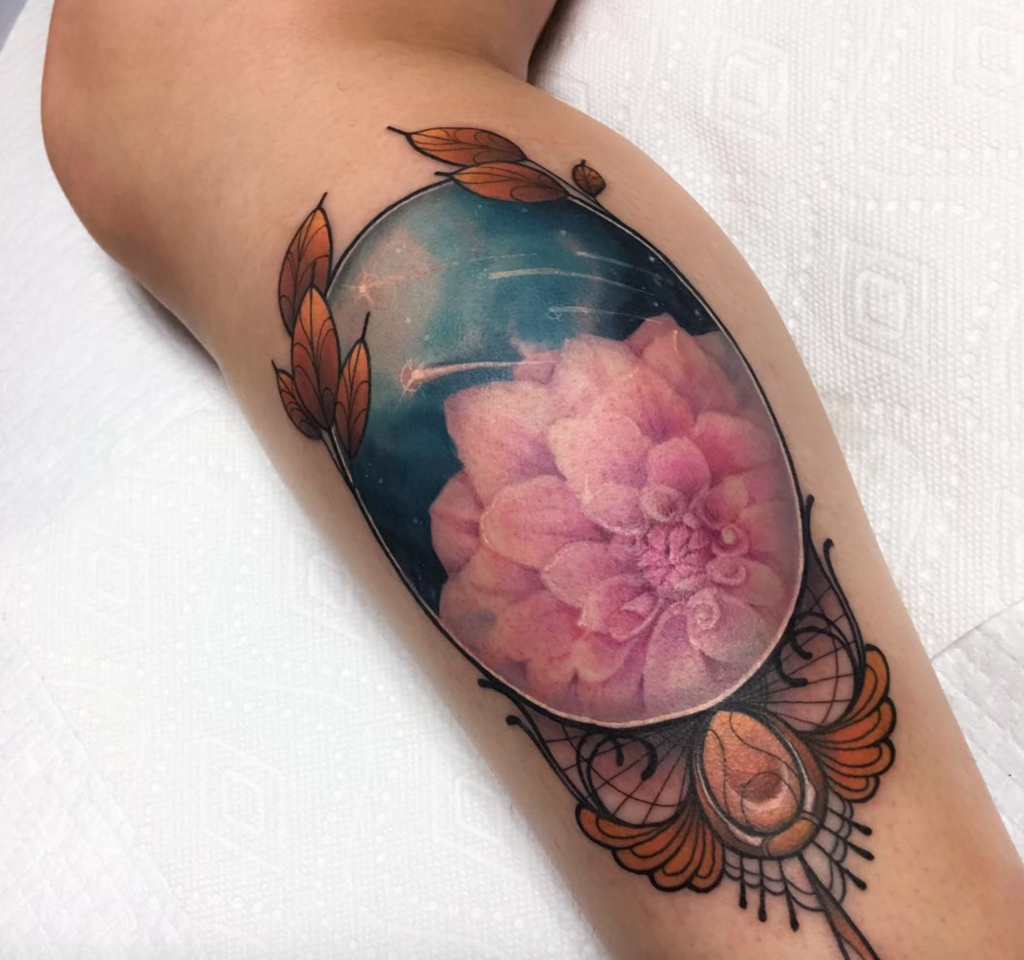 Carolyn Elaine flower tattoo