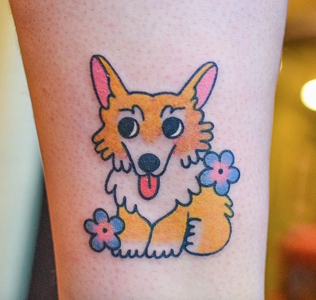 Michelle Wanhala corgi tattoo