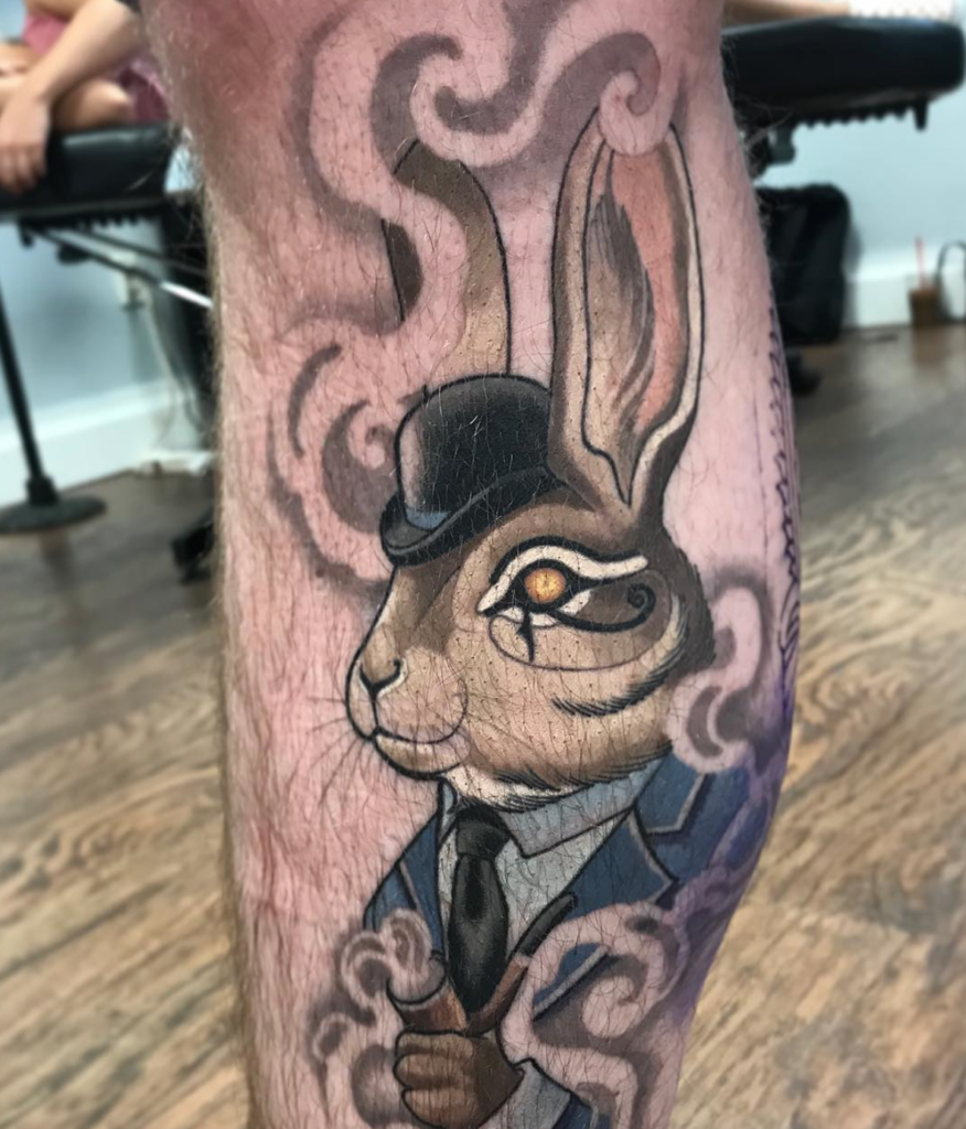 Cora Mylene rabbit tattoo