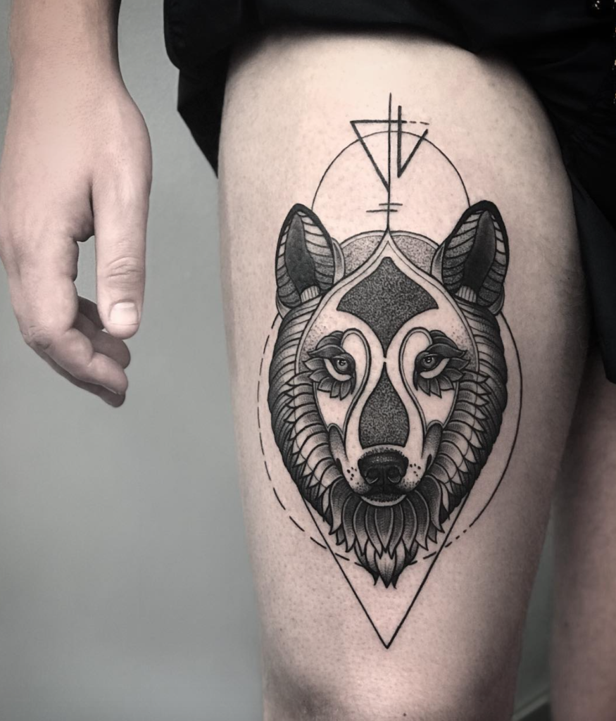 Boo Litjes wolf tattoo