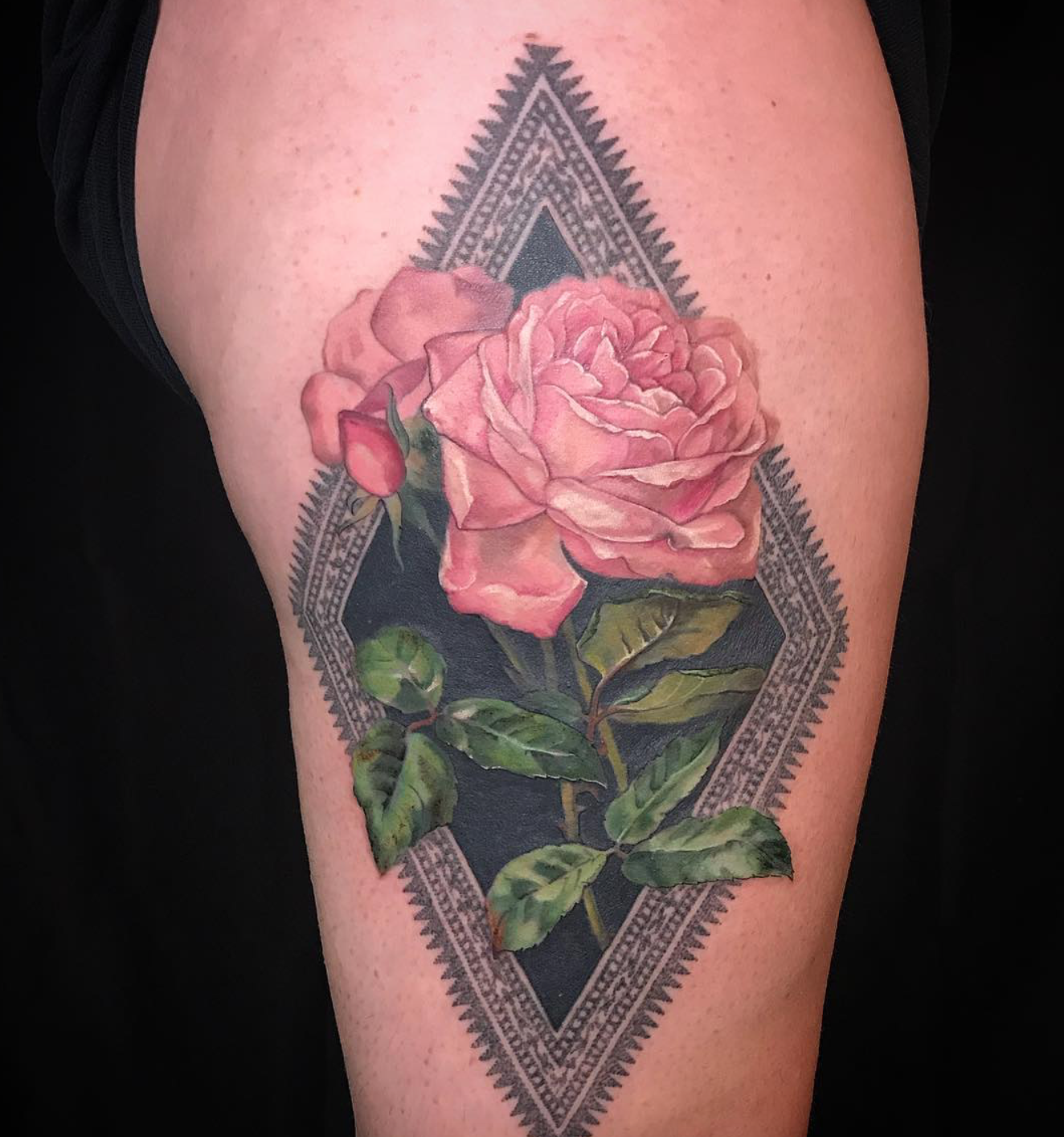 Esther Garcia floral tattoo