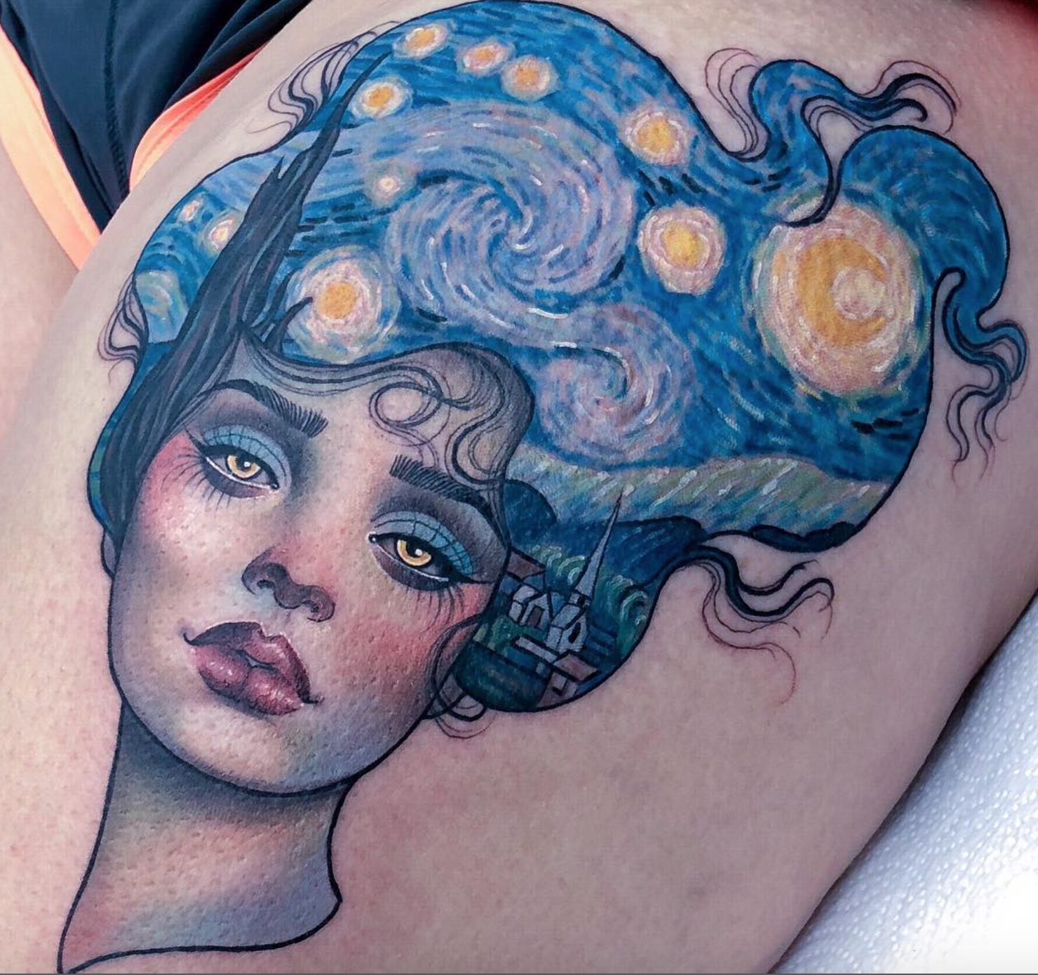Hannah Flowers Van Gogh tattoo