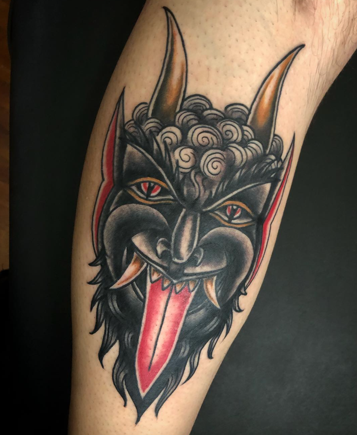 Kate Collins Krampus tattoo