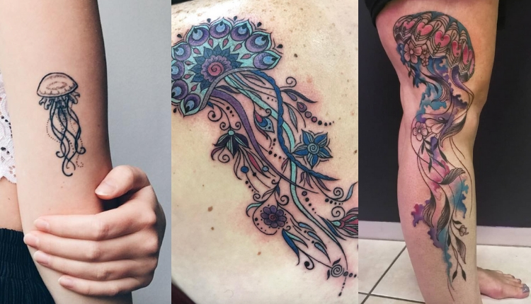 Realistic Jellyfish Tattoo Back - wide 2