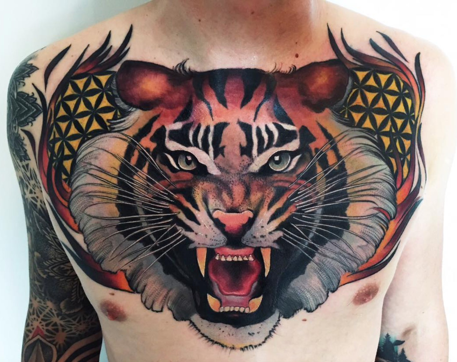 Tiger tattoo by Miryam Lumpini