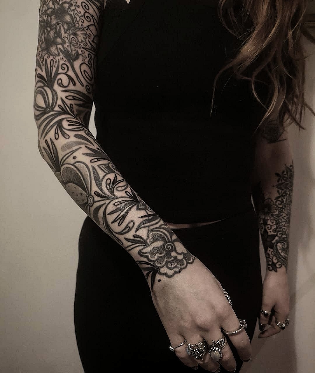 Sleeve tattoo tattoo by Hannah Pixie Snowdon