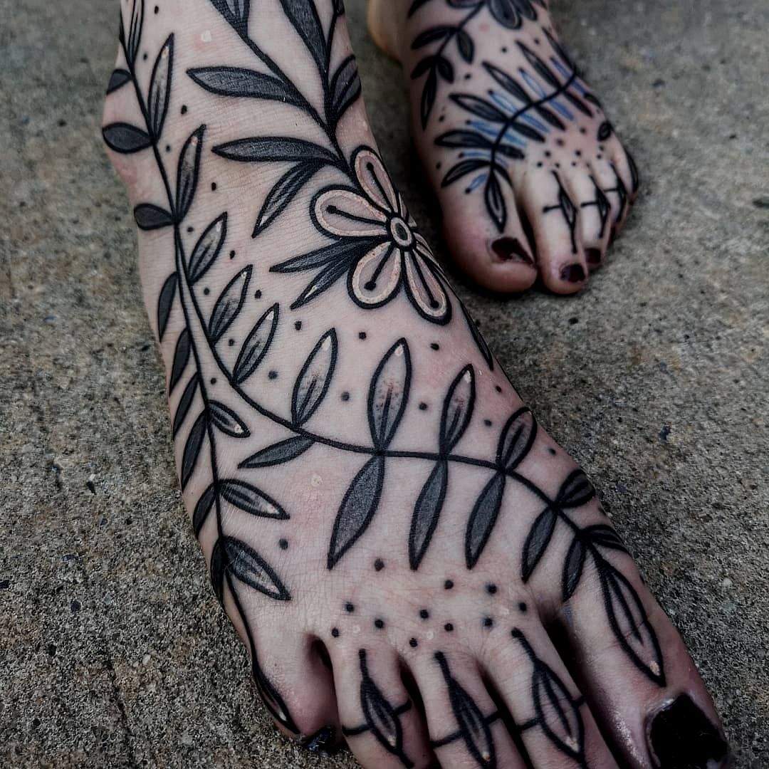 Foot tattoo by Hannah Pixie Snowdon