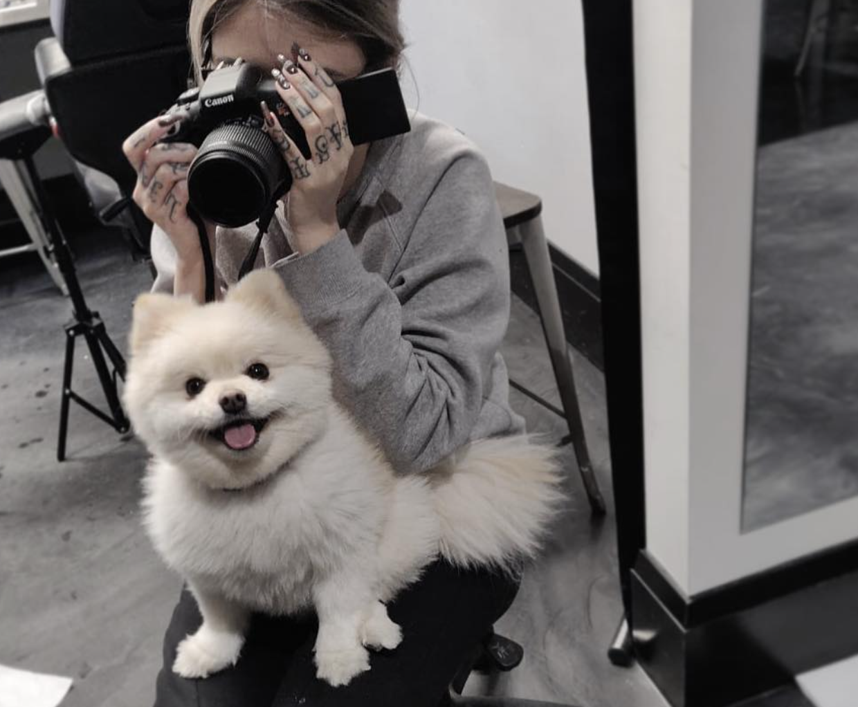 Nina Dinh and her dog Toby