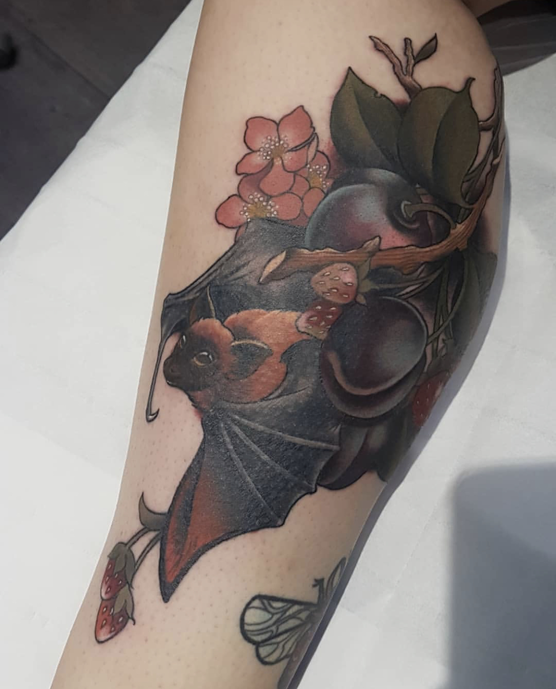 Fruit bat tattoo
