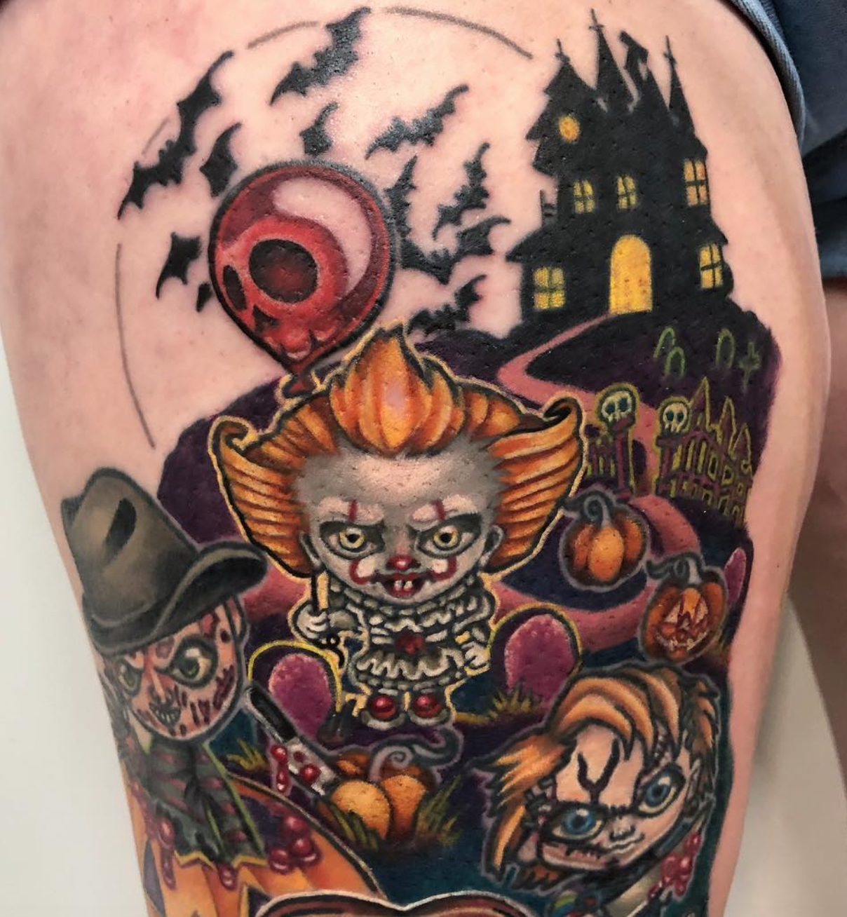 Horror movie tattoo by Alexandra Fische