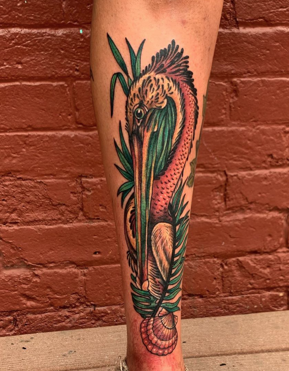 leg tattoo by Hannah Greenstein